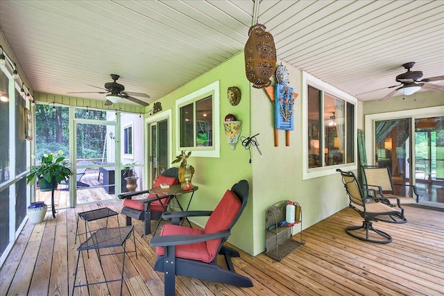 3508 Trillium Ct, Tallahassee, FL 32312 - sunroom / solarium featuring ceiling fan