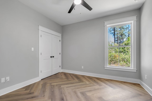 205 Fairway Dr, Havana, FL 32333 - unfurnished bedroom featuring baseboards, a closet, and ceiling fan