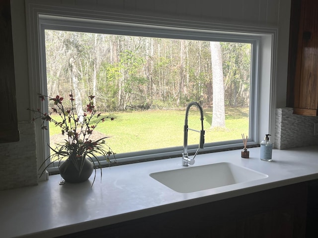 kitchen featuring sink and a wealth of natural light