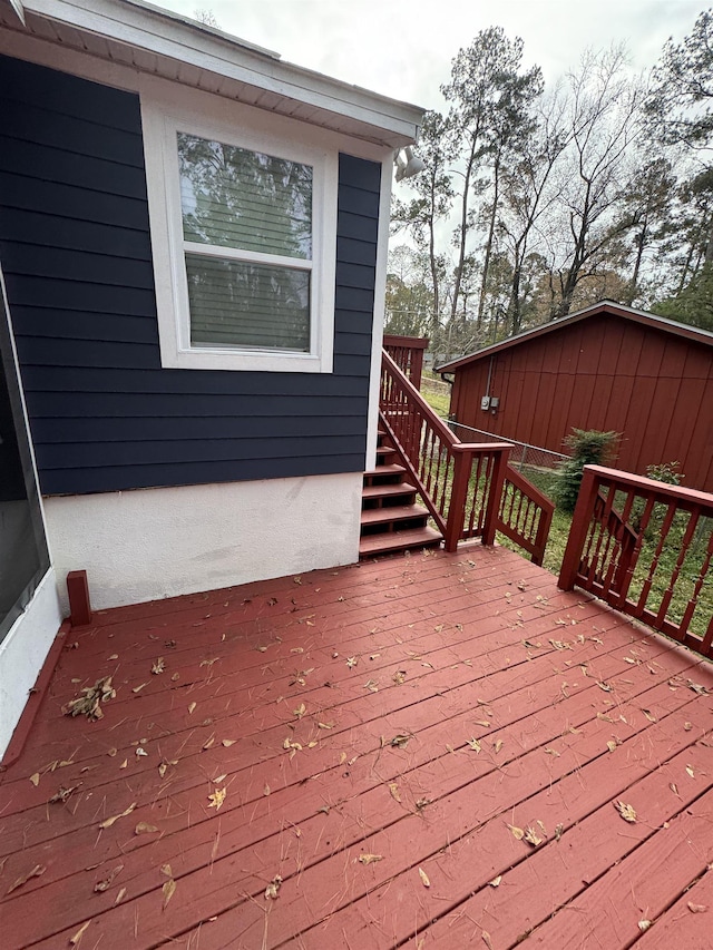 view of wooden terrace