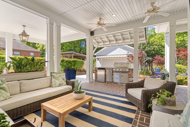 1216 Mitchell Ave, Tallahassee, FL 32303 - sunroom / solarium with ceiling fan and area for grilling