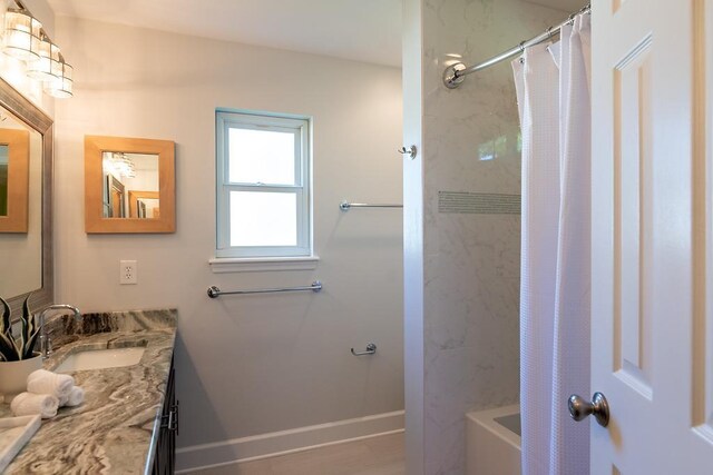 696 Lupine Ln, Tallahassee, FL 32308 - full bathroom with vanity and shower / bathtub combination with curtain