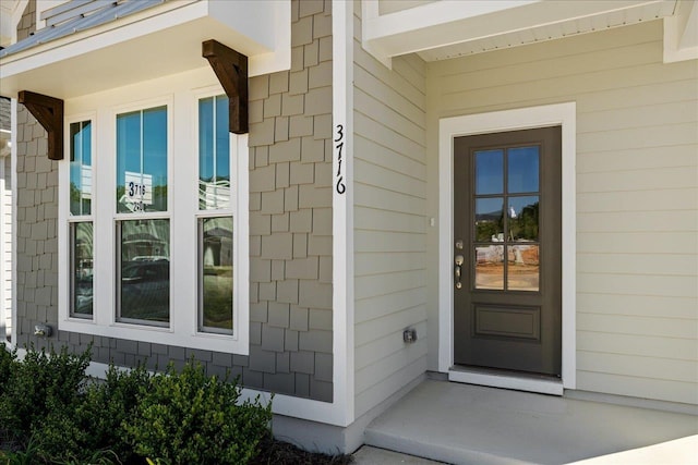 view of doorway to property