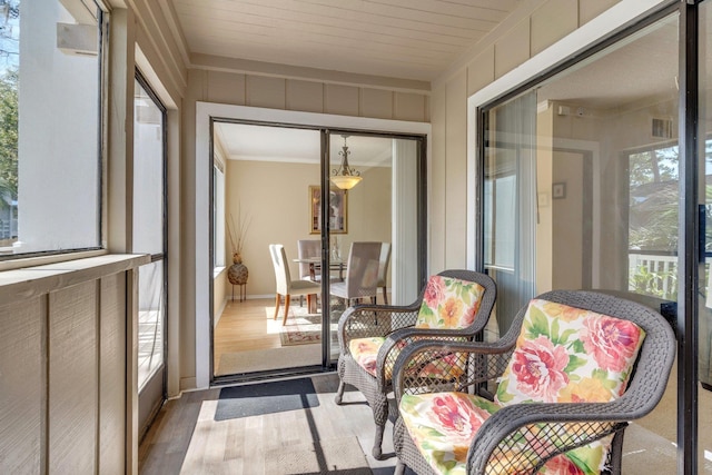 view of sunroom / solarium