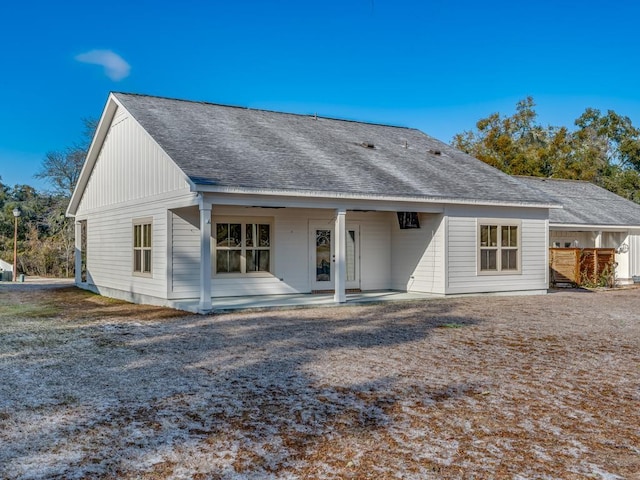 back of property featuring a patio