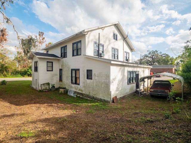 back of property with cooling unit