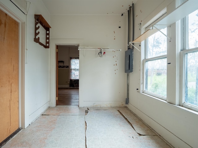 spare room featuring electric panel