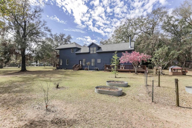 10446 Rose Rd, Tallahassee, FL 32311 - view of yard with a deck