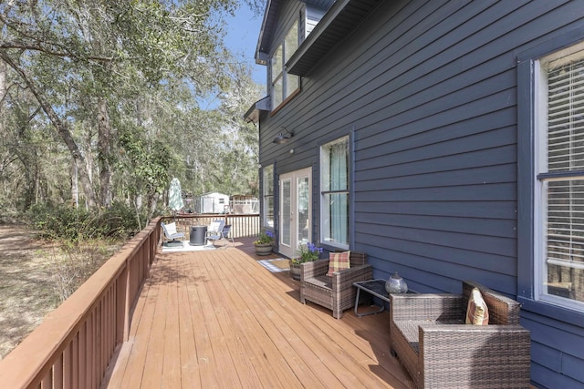 10446 Rose Rd, Tallahassee, FL 32311 - wooden deck featuring french doors