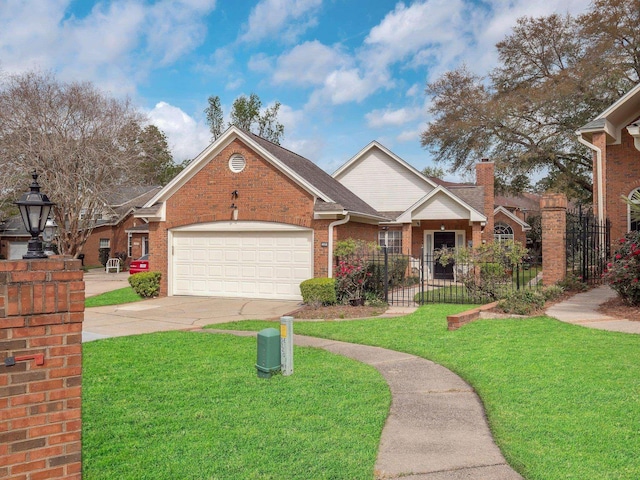 4012 Dutchess Ct, Tallahassee, FL 32309 - view of front of house featuring brick siding, an attached garage, and driveway