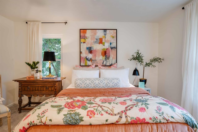 bedroom featuring carpet flooring