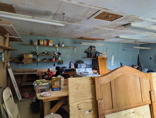 491 NE Dusty Miller Ave, Madison, FL 32340 - miscellaneous room featuring concrete flooring