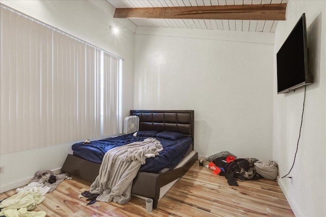 1286 Rumba Ln -, Unit Tallahassee, FL 32304 - bedroom featuring wood finished floors and a wooden ceiling with exposed beams