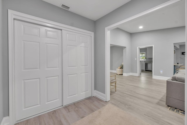 interior space featuring light hardwood / wood-style floors