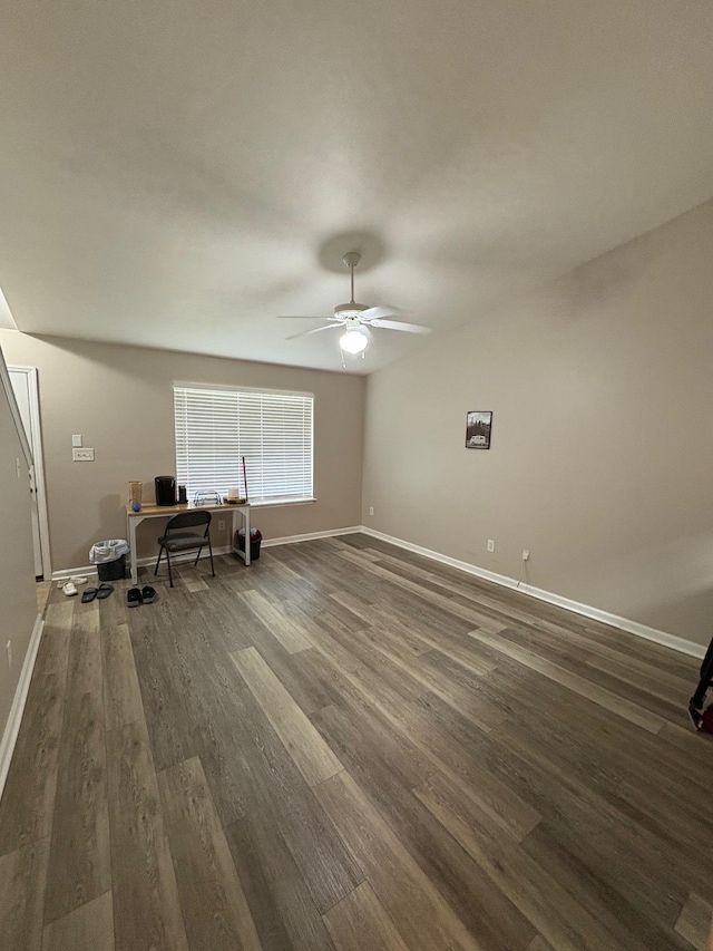 2525 Hartsfield Rd Unit 9, Tallahassee, FL 32303 - unfurnished office featuring dark wood-type flooring and a ceiling fan