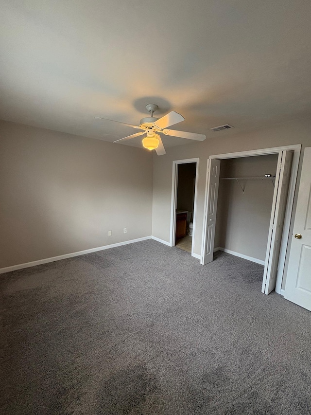 2525 Hartsfield Rd Unit 9, Tallahassee, FL 32303 - unfurnished bedroom with carpet floors and a ceiling fan