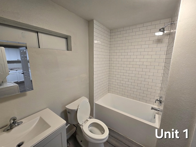 208 Putnam Dr Unit 1, 2, 3, Tallahassee, FL 32301 - full bathroom with vanity, tub / shower combination, and a textured wall