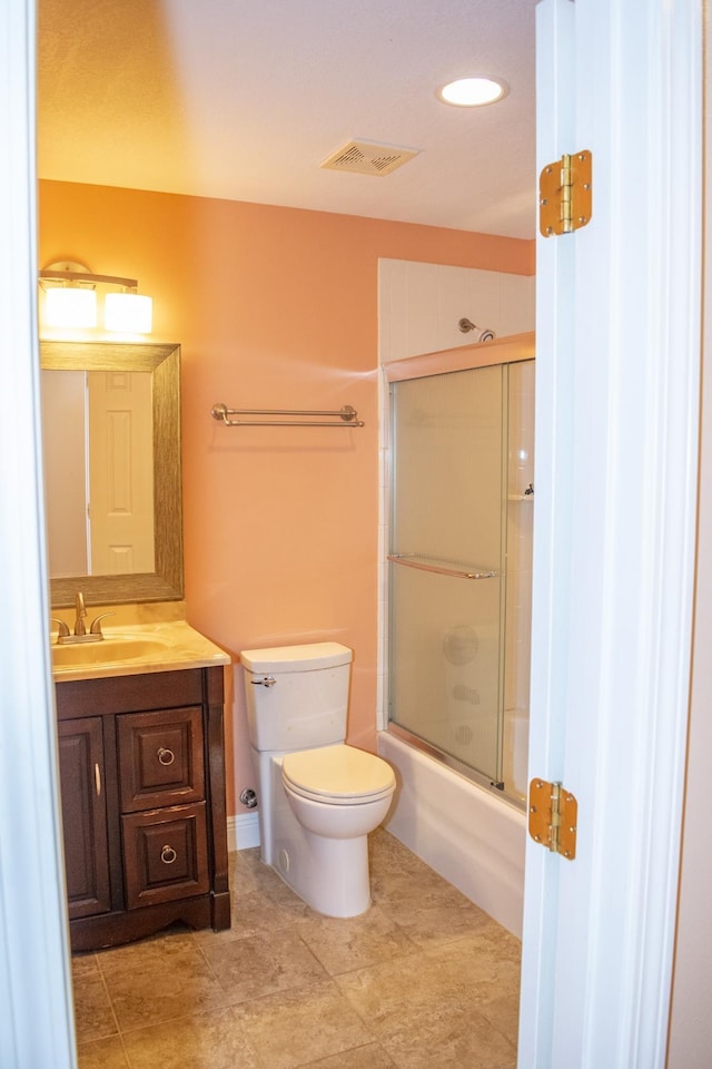 21 Blenheim Rd Fl, Shalimar, FL 32579 - full bathroom featuring vanity, toilet, and bath / shower combo with glass door
