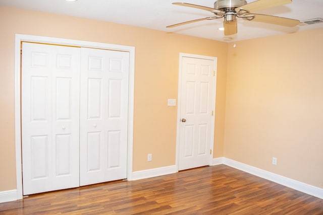 21 Blenheim Rd Fl, Shalimar, FL 32579 - unfurnished bedroom featuring ceiling fan and hardwood / wood-style floors
