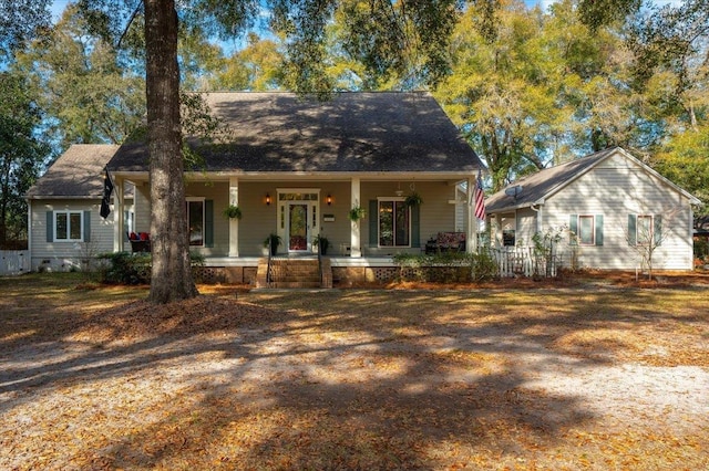 view of front of home featuring a porch