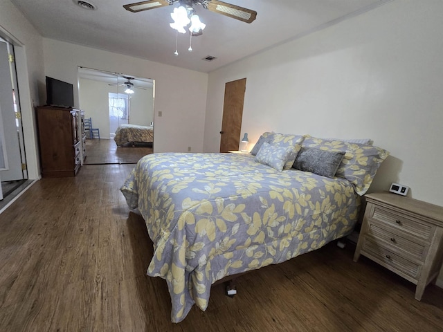 2612 W Tharpe St, Tallahassee, FL 32303 - bedroom with wood finished floors and a ceiling fan