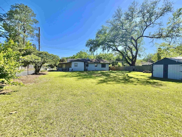 2612 W Tharpe St, Tallahassee, FL 32303 - fenced backyard with a storage unit