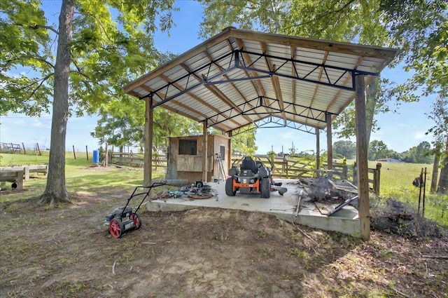 5975 Mount Pleasant Rd, Quincy, FL 32352 - view of patio / terrace featuring a carport and an outdoor structure