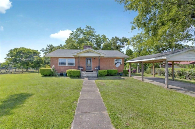 5975 Mount Pleasant Rd, Quincy, FL 32352 - bungalow-style house featuring brick siding and a detached carport