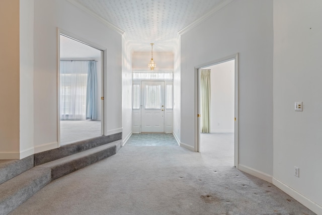 186 NW Whispering Pines Loop, Madison, FL 32340 - interior space with baseboards, ornamental molding, and carpet