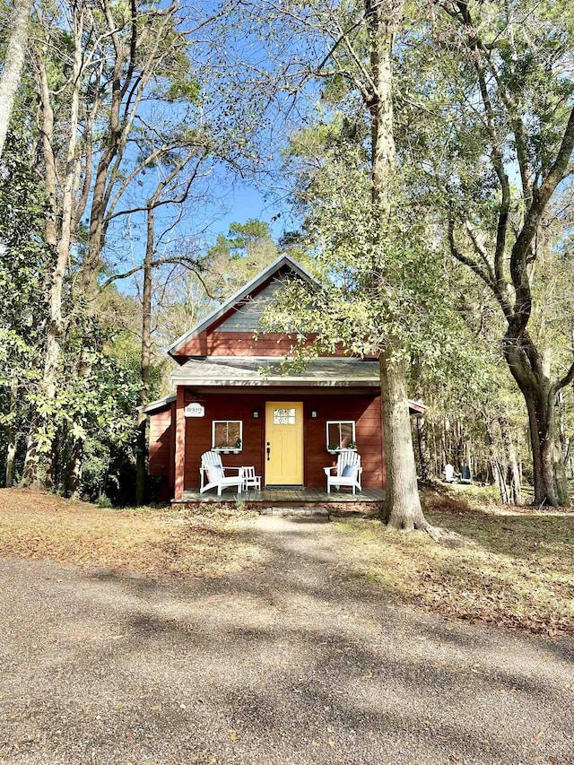 view of front of home with a porch