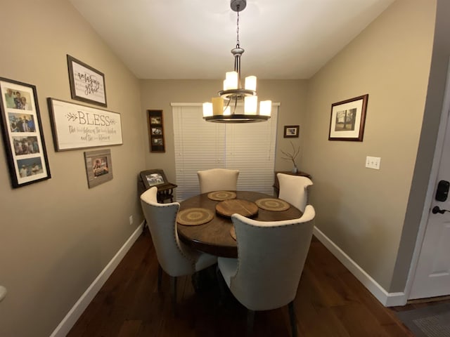 7124 Towner Trce, Tallahassee, FL 32312 - dining space with a chandelier and wood finished floors