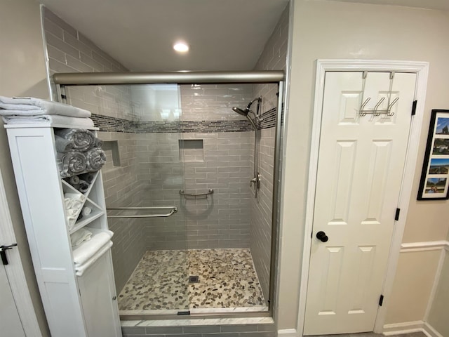 7124 Towner Trce, Tallahassee, FL 32312 - full bath featuring a stall shower and recessed lighting