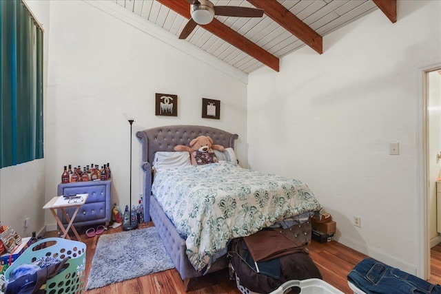 1292 Rumba Ln -, Unit Tallahassee, FL 32304 - bedroom with wood finished floors, wooden ceiling, and ceiling fan