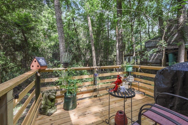 1292 Rumba Ln -, Unit Tallahassee, FL 32304 - wooden deck with grilling area