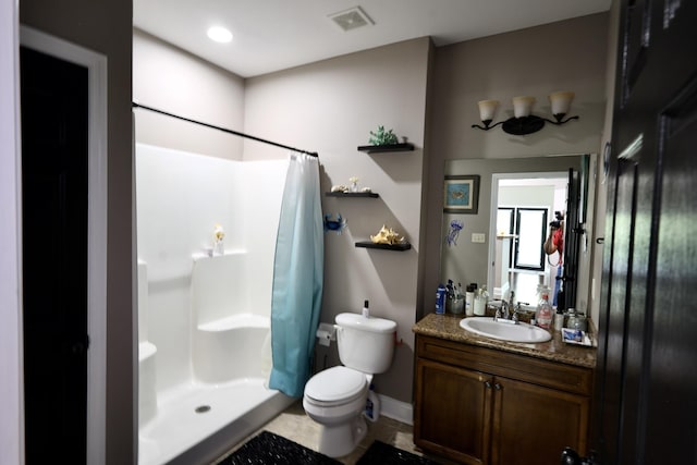 325 Mine Rd, Midway, FL 32343 - bathroom featuring vanity, a shower with curtain, and tile patterned floors