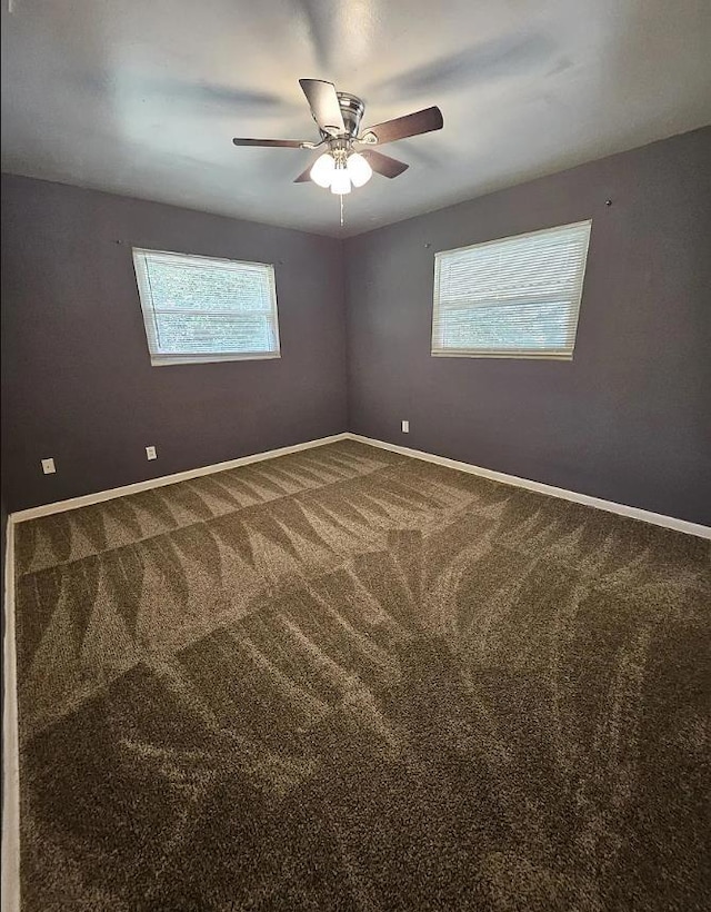 527/529 E 7th Ave -, Unit Tallahassee, FL 32303 - empty room featuring carpet flooring, plenty of natural light, and a ceiling fan