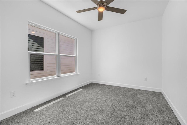 5756 Bascom Ln, Tallahassee, FL 32309 - empty room with carpet flooring, a ceiling fan, and baseboards