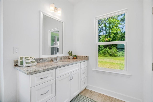 5756 Bascom Ln, Tallahassee, FL 32309 - bathroom featuring vanity and baseboards