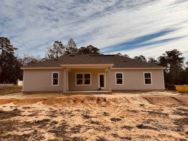 rear view of house featuring a patio area