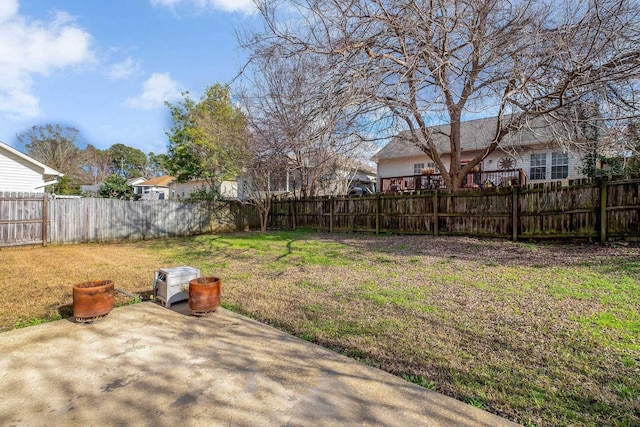 view of yard featuring a patio area