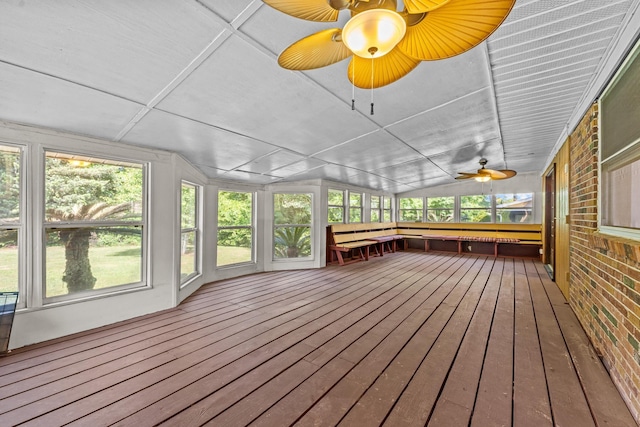 1106 Richardson Rd, Tallahassee, FL 32301 - unfurnished sunroom with a ceiling fan
