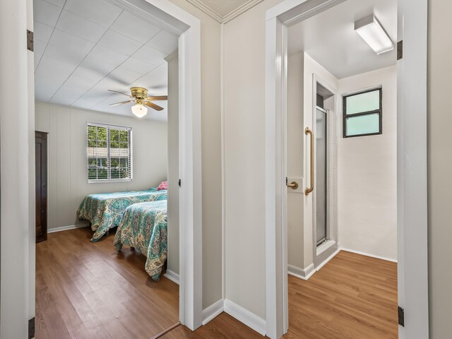 1075 Drake Acres Rd, Quincy, FL 32351 - bedroom featuring baseboards, a ceiling fan, and light wood finished floors
