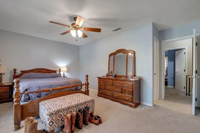 1625 Centerville Rd Unit 20, Tallahassee, FL 32308 - bedroom with light carpet and a ceiling fan