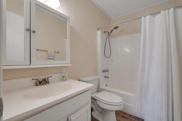 1625 Centerville Rd Unit 20, Tallahassee, FL 32308 - full bathroom with vanity, shower / tub combo, and wood finished floors