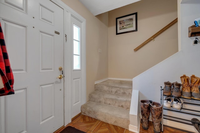 1625 Centerville Rd Unit 20, Tallahassee, FL 32308 - entryway with stairway and baseboards
