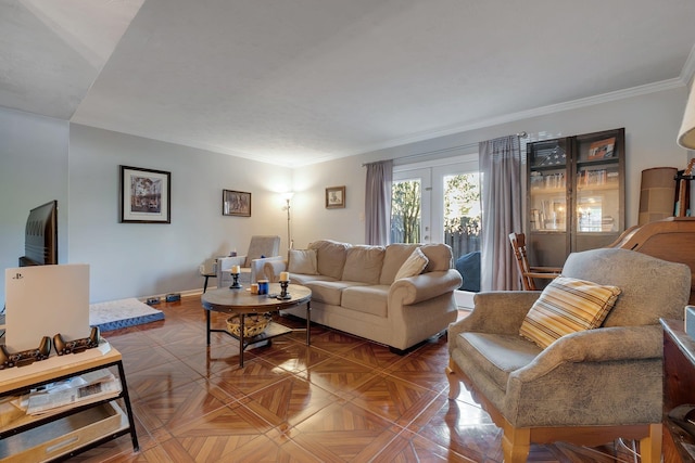 1625 Centerville Rd Unit 20, Tallahassee, FL 32308 - living area featuring ornamental molding and french doors