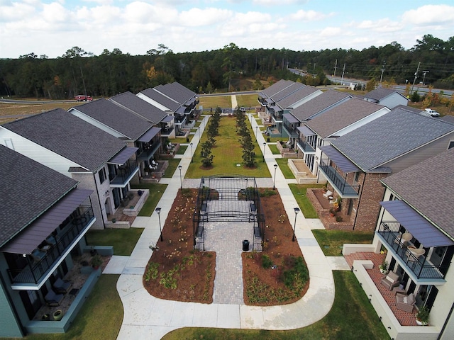 aerial view featuring a residential view