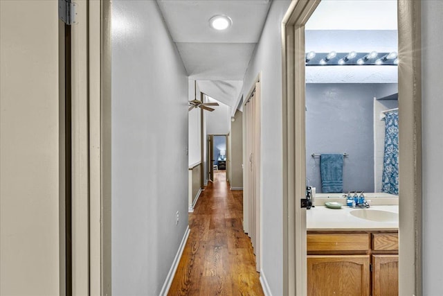 310 Glenridge Rd, Perry, FL 32348 - hall featuring wood finished floors