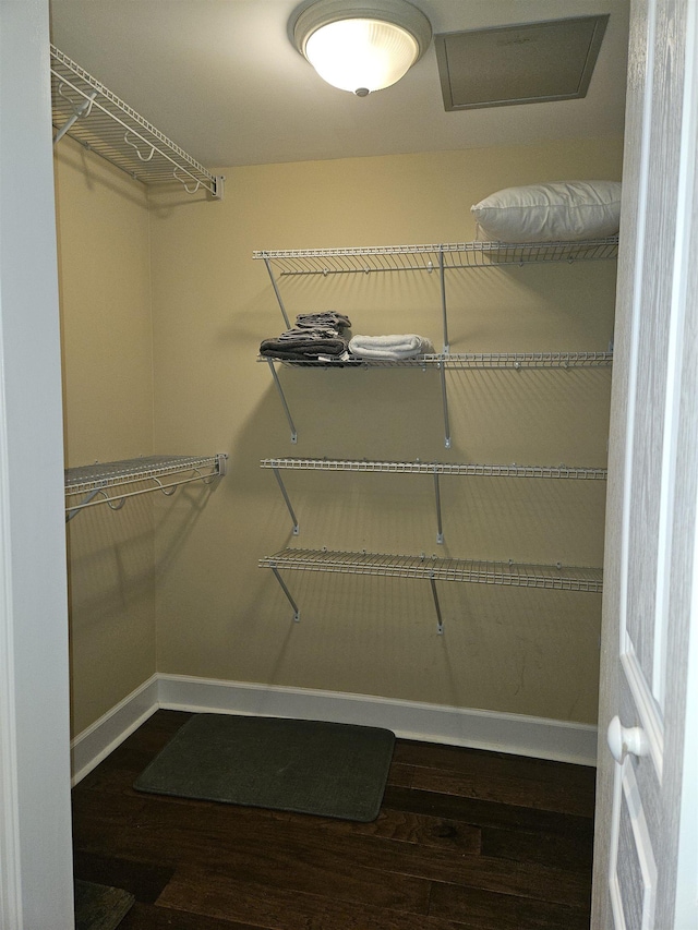 300 S Duval St Unit 1003, Tallahassee, FL 32301 - walk in closet with dark wood-style flooring and attic access