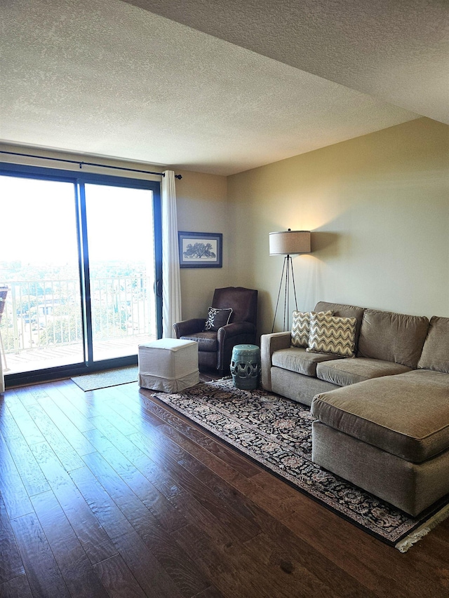 300 S Duval St Unit 1003, Tallahassee, FL 32301 - living area featuring wood-type flooring and a textured ceiling
